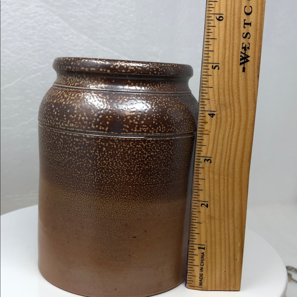 Vintage Salt Glazed Stoneware Jar 5” - Picture 8 of 11